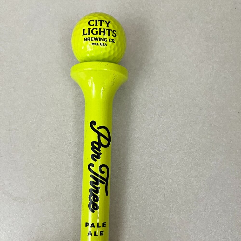Used City Lights Par Three Pale Ale Tap Handle
